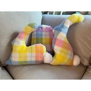3 Handmade spring bunny pillows